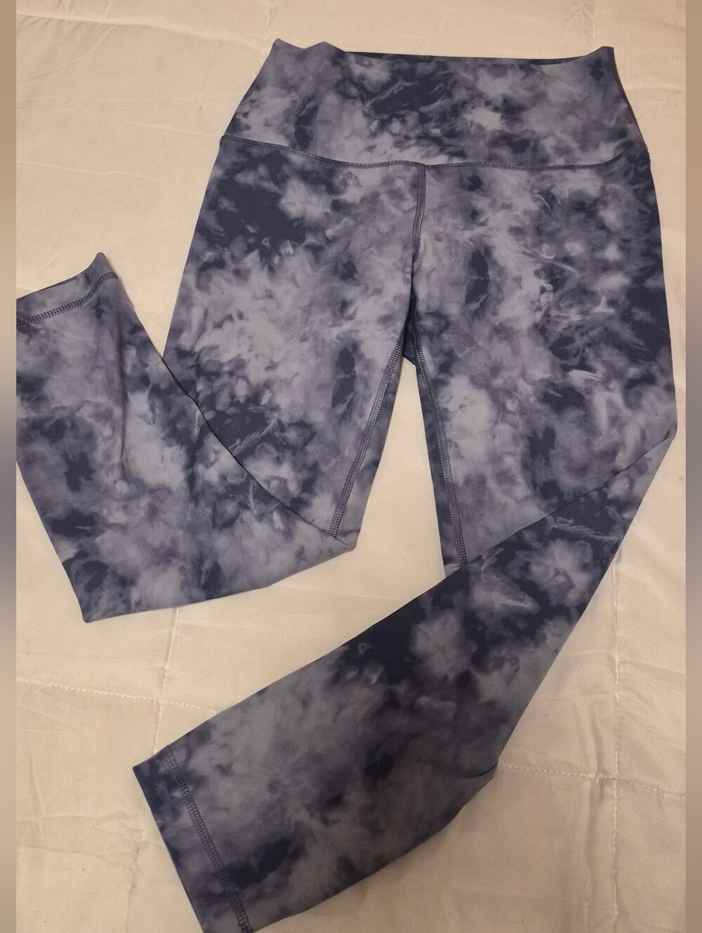Reflex Kids Tie-Dye Leggings in Navy and Light Blue